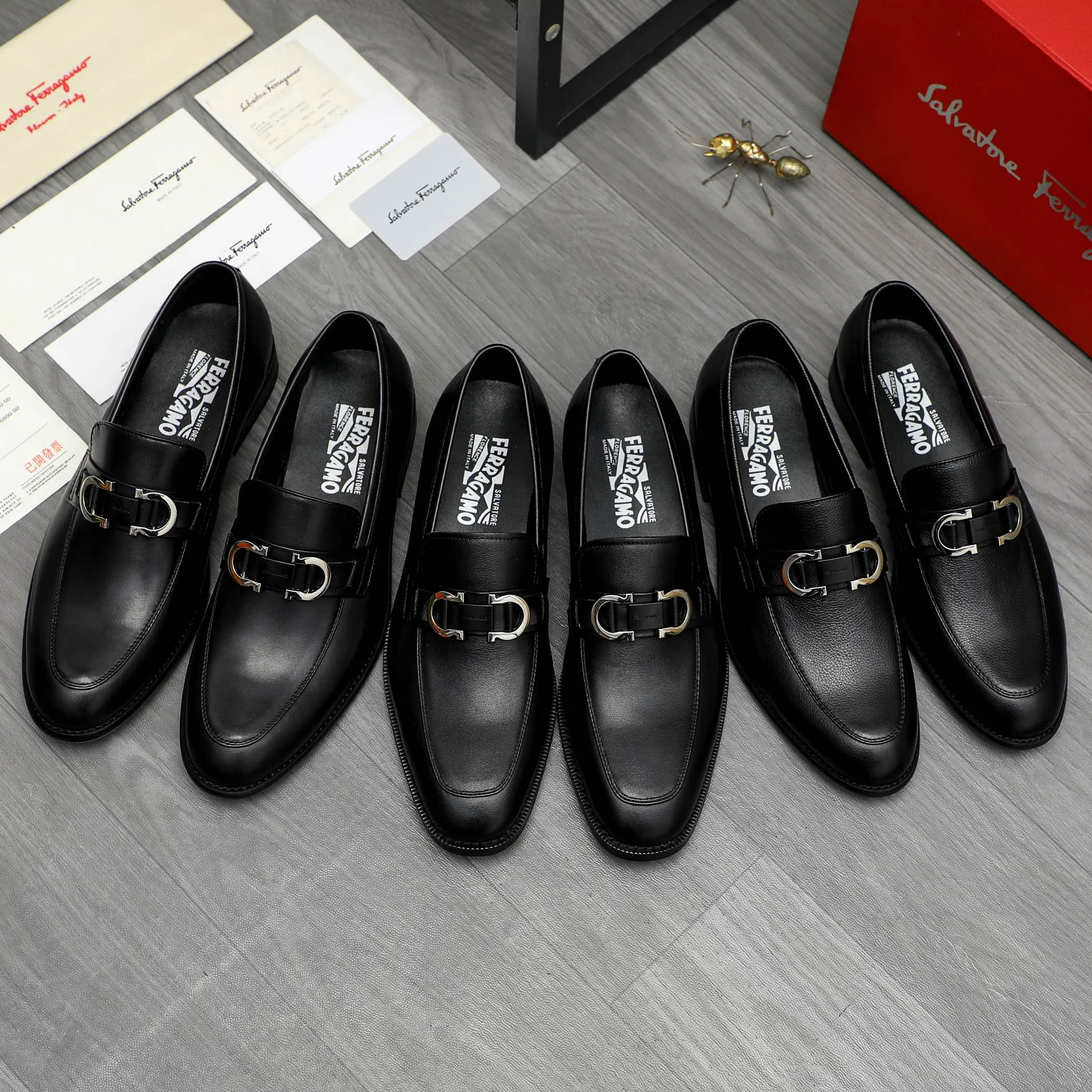 Men's shoes 💰420 Product trademark: Ferragamo " Ferragamo ] Business slip-on leather shoes Regular size: 39-45 (38.46 custom-made, non-refundable) Product materials: Selected high-quality cowhide upper, sheepskin lining, original rubber outsole